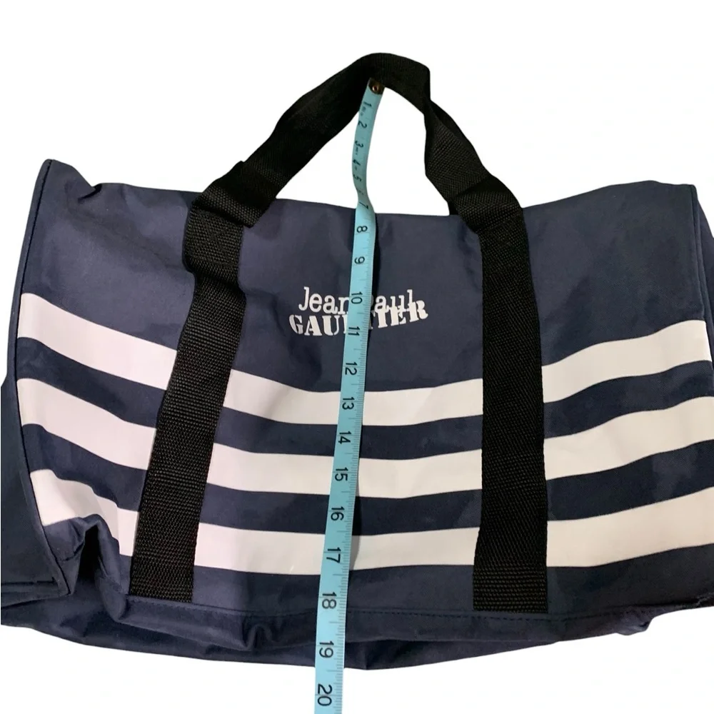 Jean Paul Gaultier Blue and Black Duffel Bag
